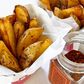 Turmeric baked potato wedges