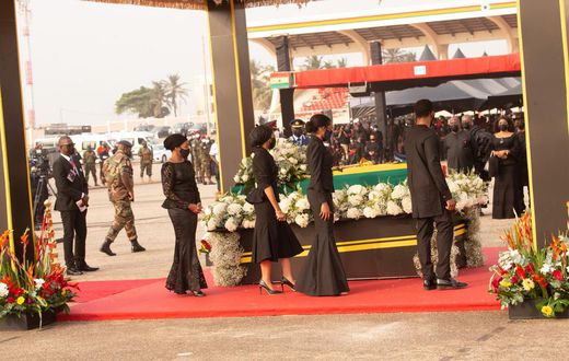 Rawlings finally laid to rest at Burma Camp military cemetery