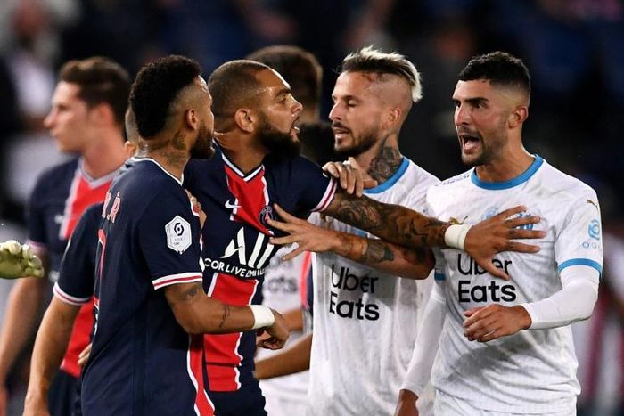Tensions already spilled over at the end of the last league meeting of PSG and Marseille in September
