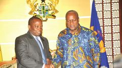John Mahama with Daniel Yaw Domelevo