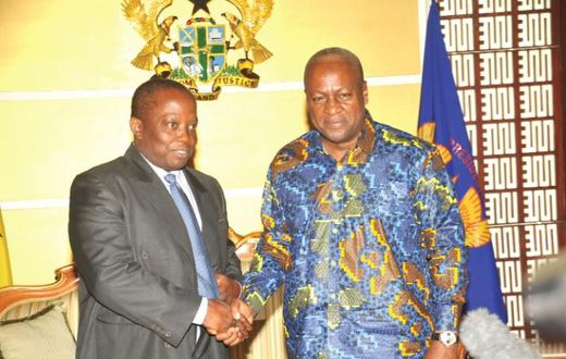 John Mahama with Daniel Yaw Domelevo