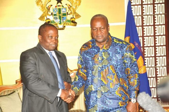 John Mahama with Daniel Yaw Domelevo