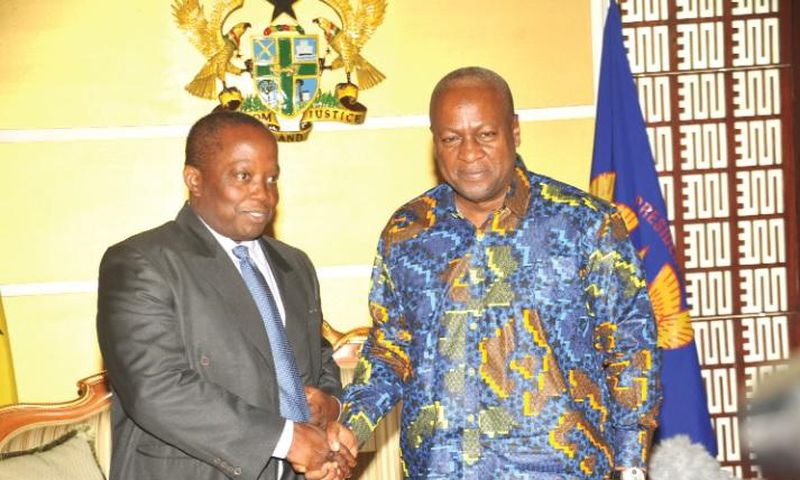 John Mahama with Daniel Yaw Domelevo