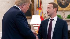 Donald Trump with Mark Zuckerberg