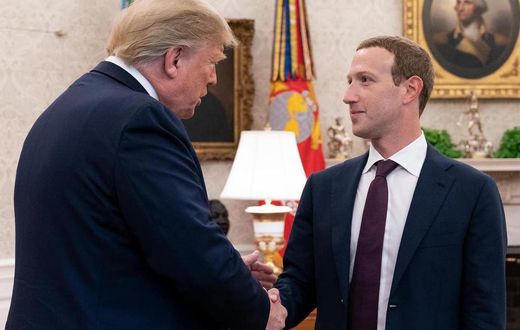 Donald Trump with Mark Zuckerberg