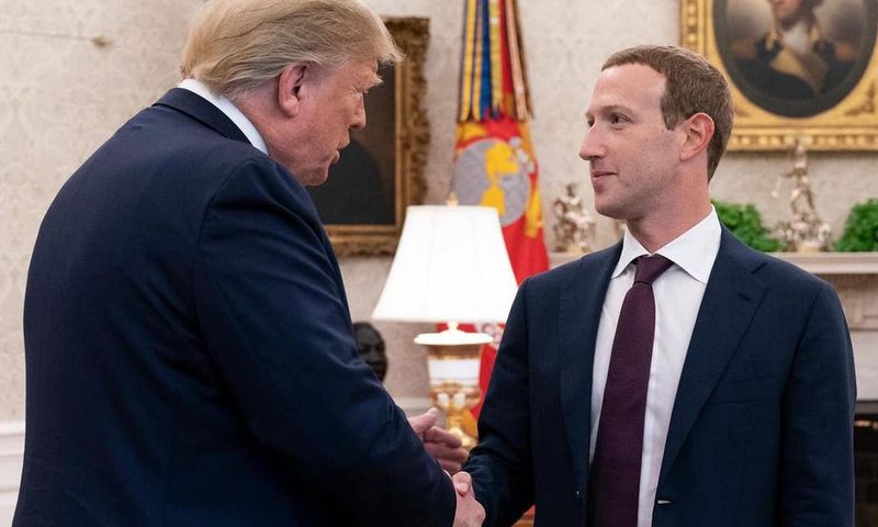 Donald Trump with Mark Zuckerberg
