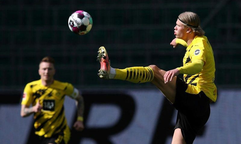 Erling Braut Haaland returned to training on Tuesday with Borussia Dortmund ahead of Thursday's German Cup final
