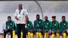 Molefi Ntseki (standing) was chosen as South Africa coach despite never handling a senior team