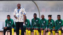 Molefi Ntseki (standing) was chosen as South Africa coach despite never handling a senior team