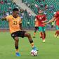 Raja Casablanca star Soufiane Rahimi (R) playing for Morocco against Zambia in the African Nations Championship in Cameroon this year.