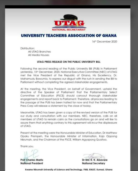 UTAG has expressed satisfaction with the decision.