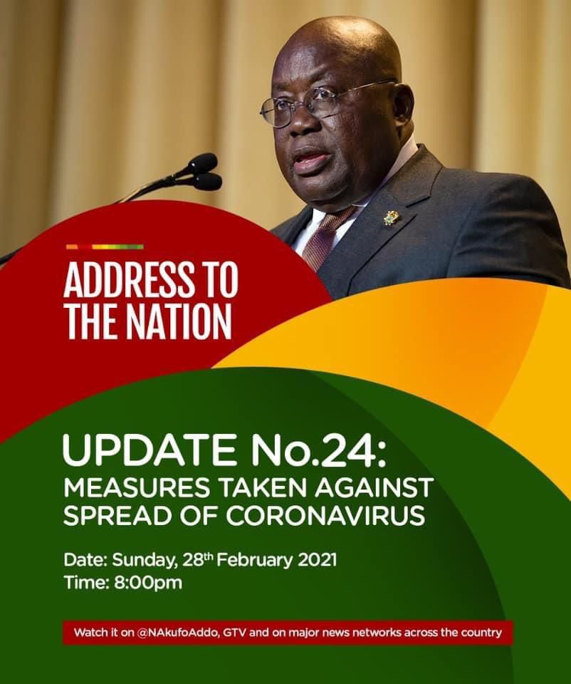 Nana Addo to adress the Nation