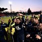 Fourth tier Rumilly-Vallieres players celebrate after making the French Cup semi-finals