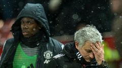 Paul Pogba (left) had a difficult relationship with Jose Mourinho towards the end of the manager's spell at Manchester United