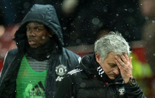Paul Pogba (left) had a difficult relationship with Jose Mourinho towards the end of the manager's spell at Manchester United