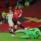 Matador: Edinson Cavani (centre)struck twice as Manchester United thrashed Roma 6-2 in the first leg of their Europa League semi-final