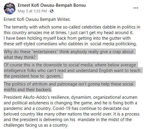 Ernest Owusu Bempah's post
