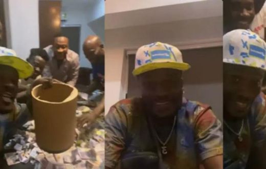 Asamoah Gyan opens money box