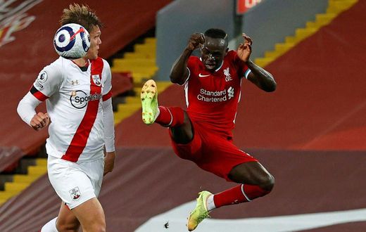 Sadio Mane put Liverpool ahead against Southampton