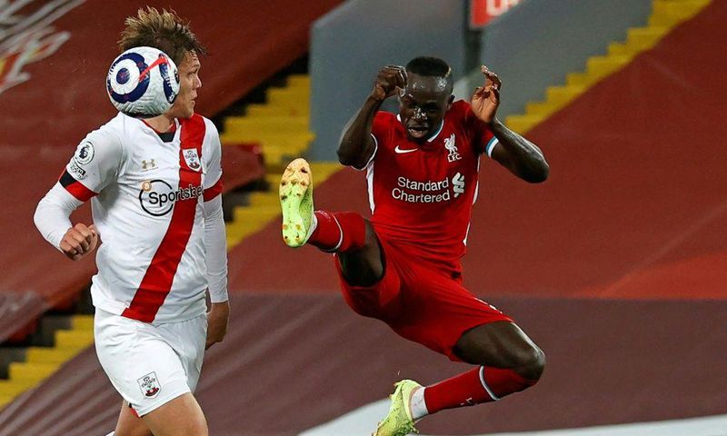 Sadio Mane put Liverpool ahead against Southampton