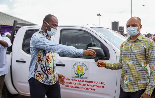 Kasapreko CEO donates ultra-modern polyclinic, Nissan Frontier to Wassa Amenfi Central