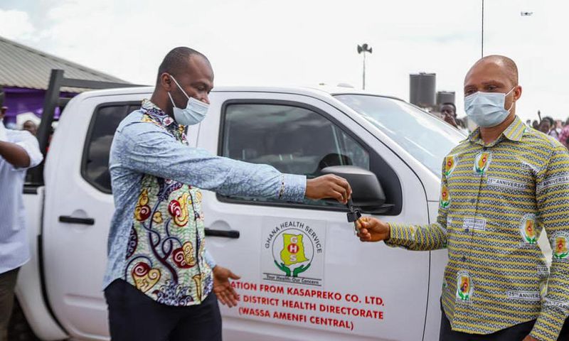 Kasapreko CEO donates ultra-modern polyclinic, Nissan Frontier to Wassa Amenfi Central