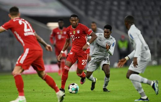 Bayern Munich defender David Alaba (2L) is reportedly set to join Real Madrid next season