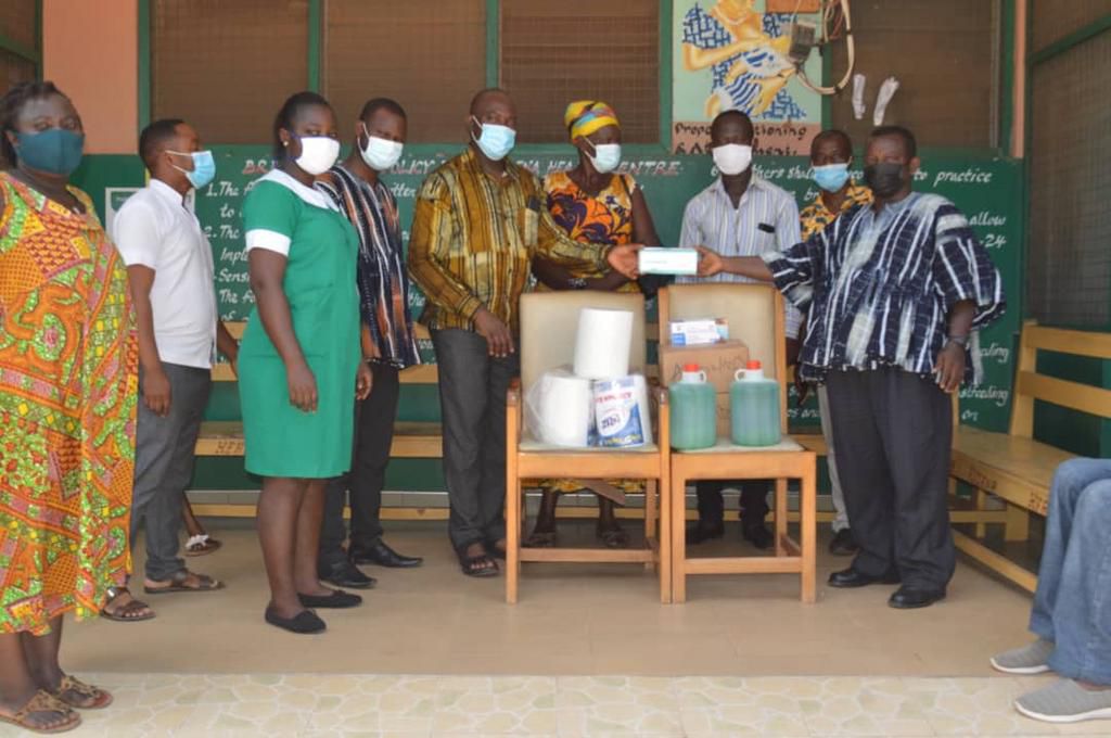 Ekuona Family of Adansi Fomena donates COVID relief items to five institutions