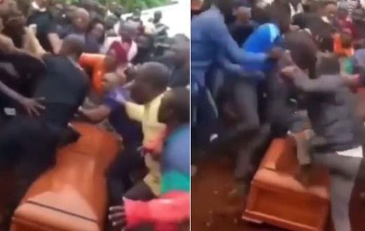Family members fall into grave as fight breaks out at cemetery over corpse
