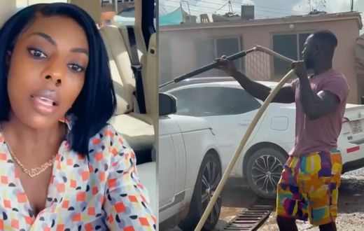 Nana Aba meets Legon Graudate who is now a car washer