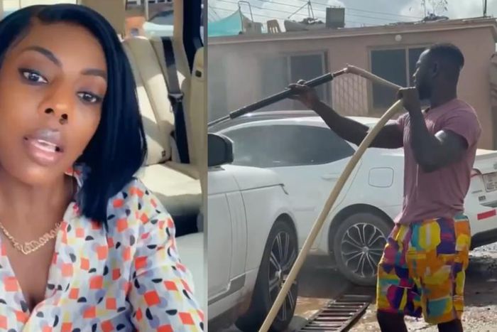 Nana Aba meets Legon Graudate who is now a car washer