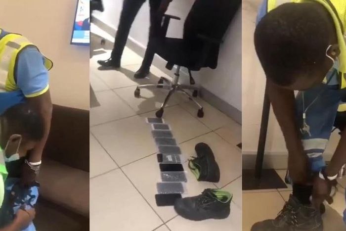 Kotoka International Airport staff grabbed with stolen goods hidden in his attire