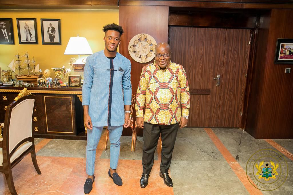 Callum Hudson-Odoi visits President Akufo-Addo