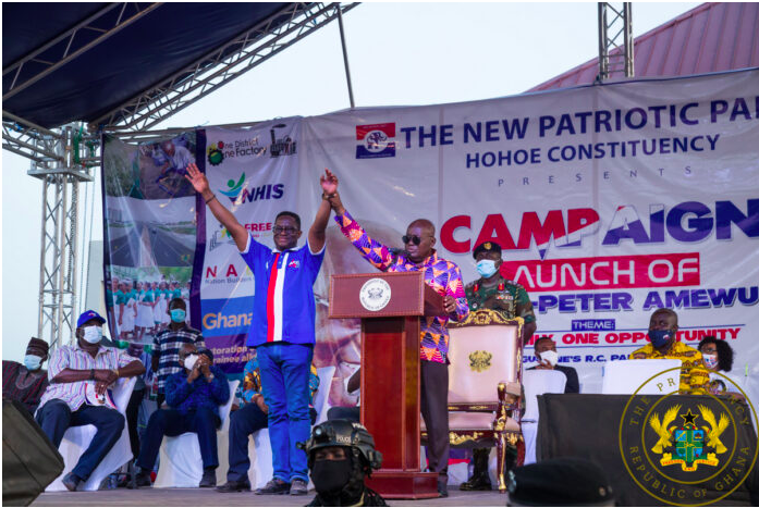 President Akufo-Addo with John Peter Amewu