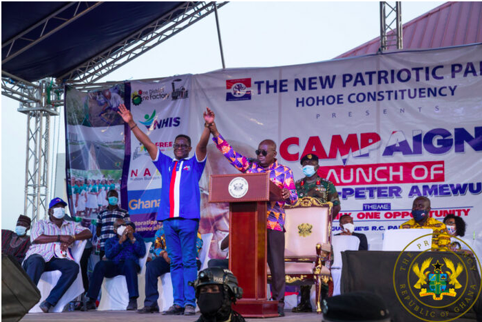 President Akufo-Addo with John Peter Amewu