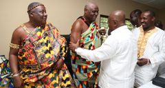 President Akufo-Addo with the late Nii Kinka Dowuona