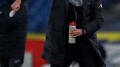 Awkward position - Liverpool manager Jurgen Klopp on the touchline at Elland Road