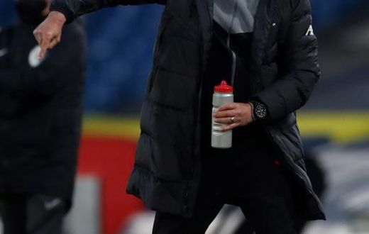 Awkward position - Liverpool manager Jurgen Klopp on the touchline at Elland Road