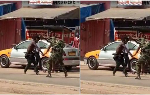 Angry youth beat soldiers to pulp