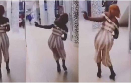 You can't stop laughing at this lady's trouble with her high heel shoes