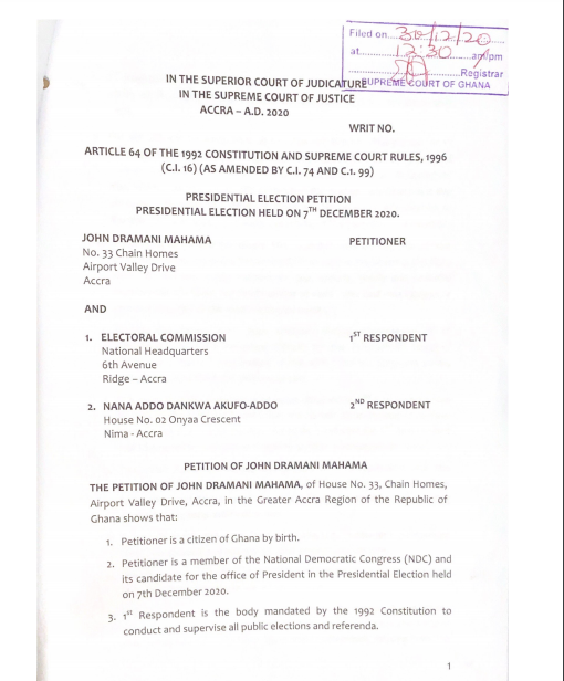 Mahama's petition 5