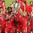 Bayern Munich celebrate winning the Champions League last year