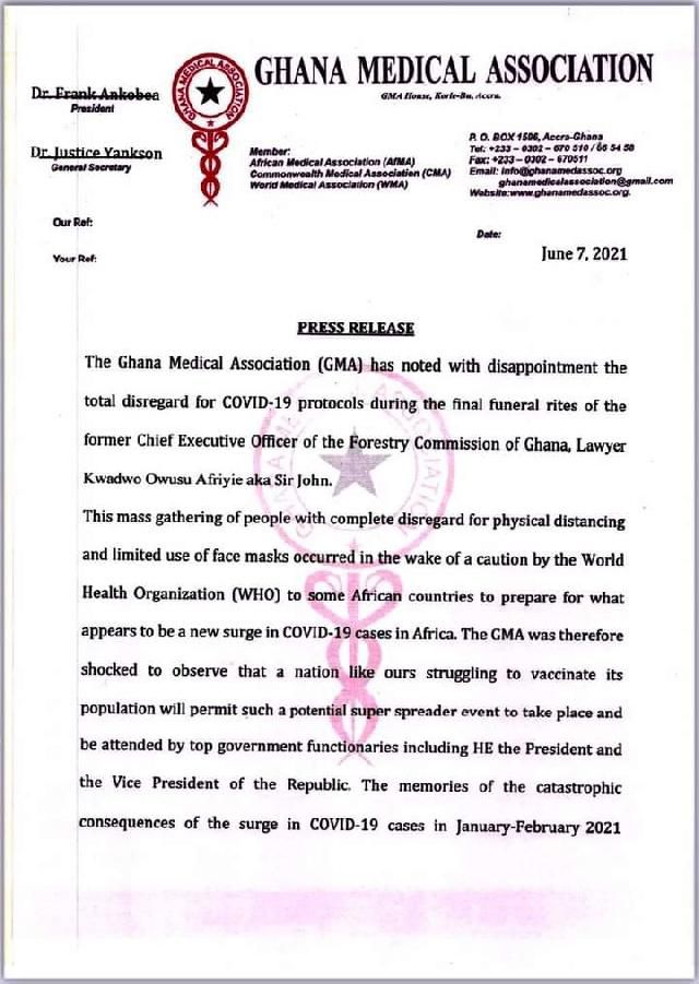 GMA statement