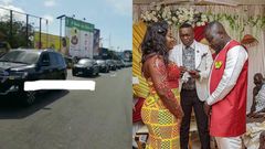 Dr Pounds of Hitz FM hits Cape Coast with 'presidential convoy' to marry (WATCH)