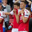 Denmark players were distraught as Christian Eriksen was revived by medics after collapsing