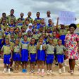 Madina Adutwumwaa Asare with her pupils