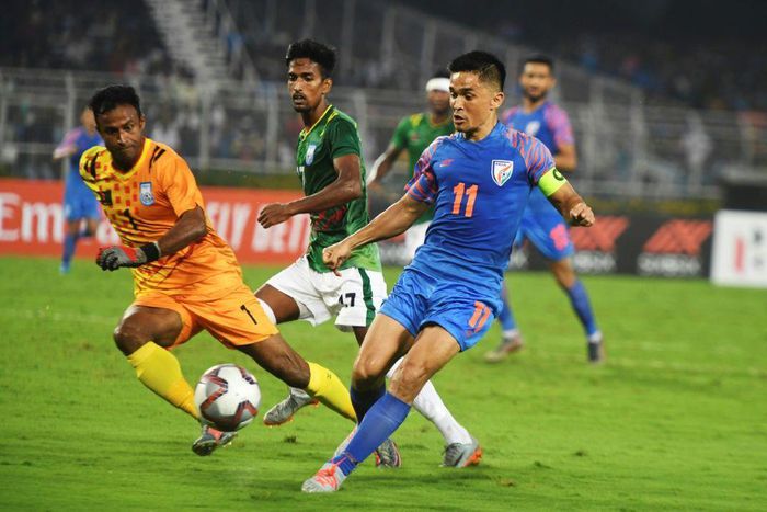 Sunil Chhetri has now scored 74 goals for India