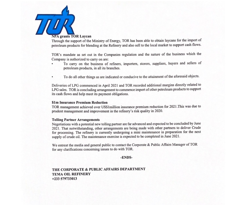 TOR not collapsing – Management