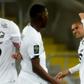 Burak Yilmaz celebrates his second goal as Lille in at Lens