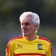 Cameroon coach Hugo Broos pictured at a training session in Gabon during the 2017 Africa Cup of Nations